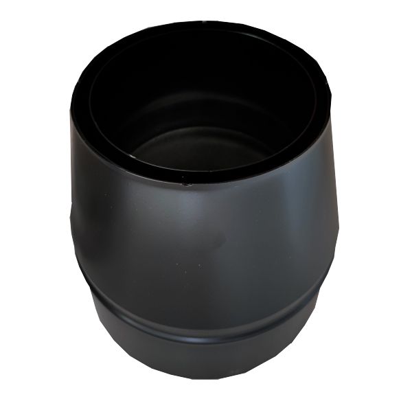 Redukce komínu s integrovanou zděří černá 150-50 mm SP