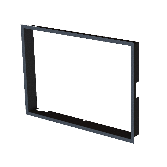 Zazdívací rámeček 1x90° hloubka 60mm, černý, BeF Therm V 7