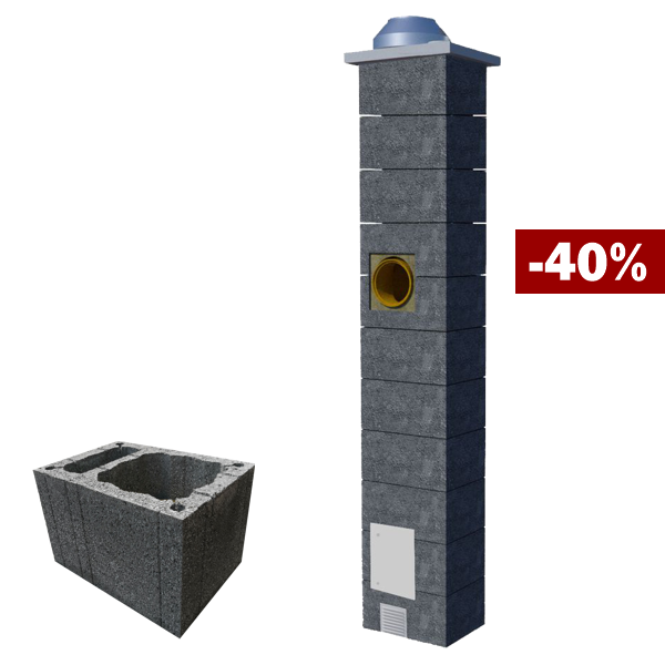 Komín s větrací šachtou Vent 200mm/10,2m Premium®