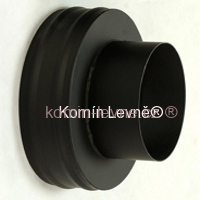 Redukce T-kusu černá 200/200 pro keramický komín převlečná 