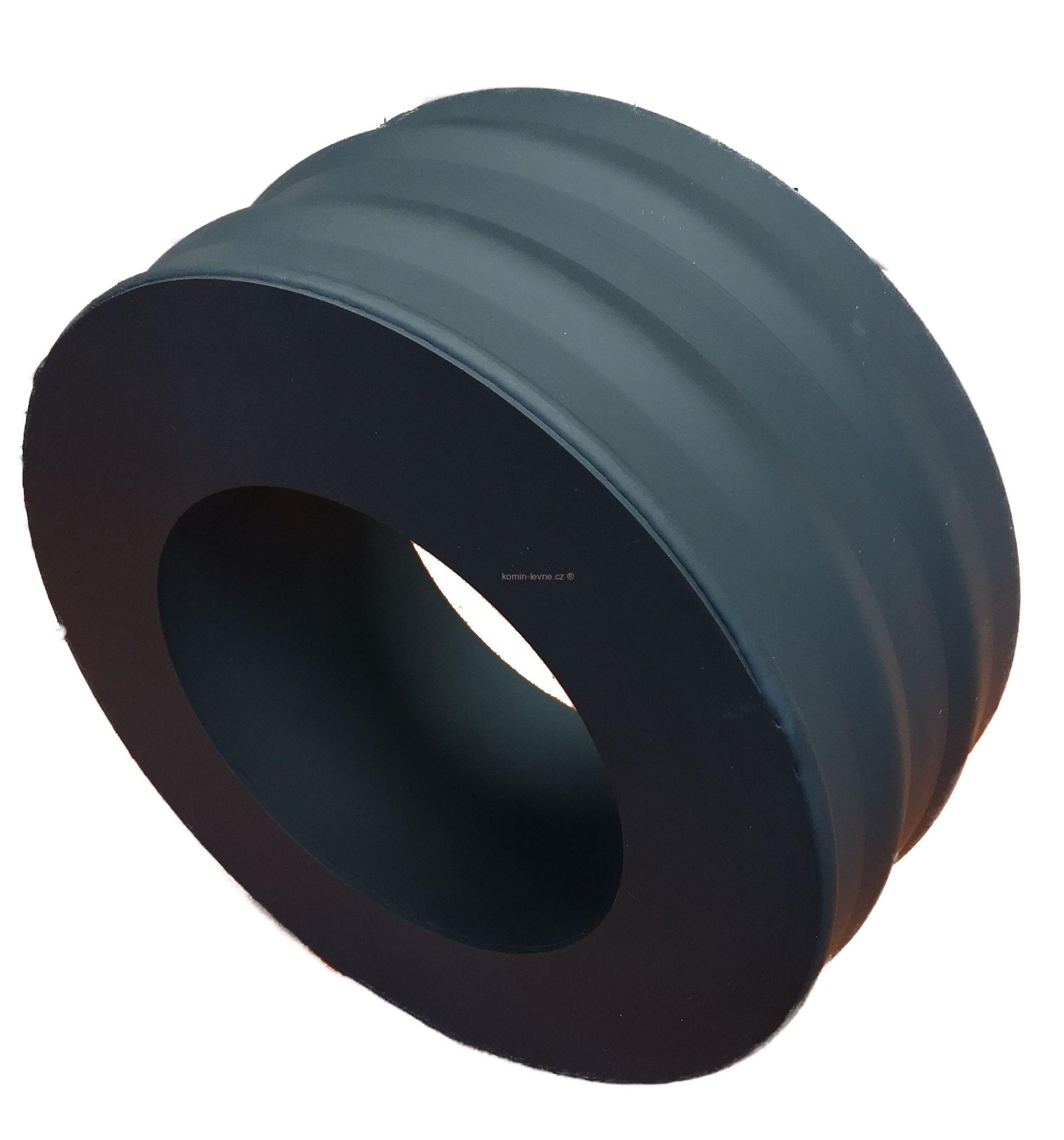 Redukce T-kusu černá 200/160 pro keramický komín převlečná 