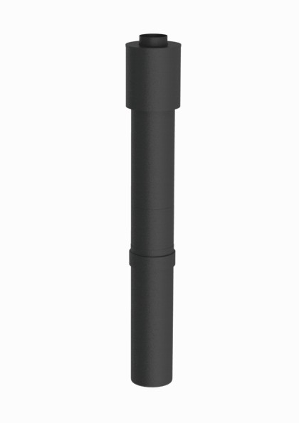 Terminál svislý černý koncentrického komínu 80-125mm
